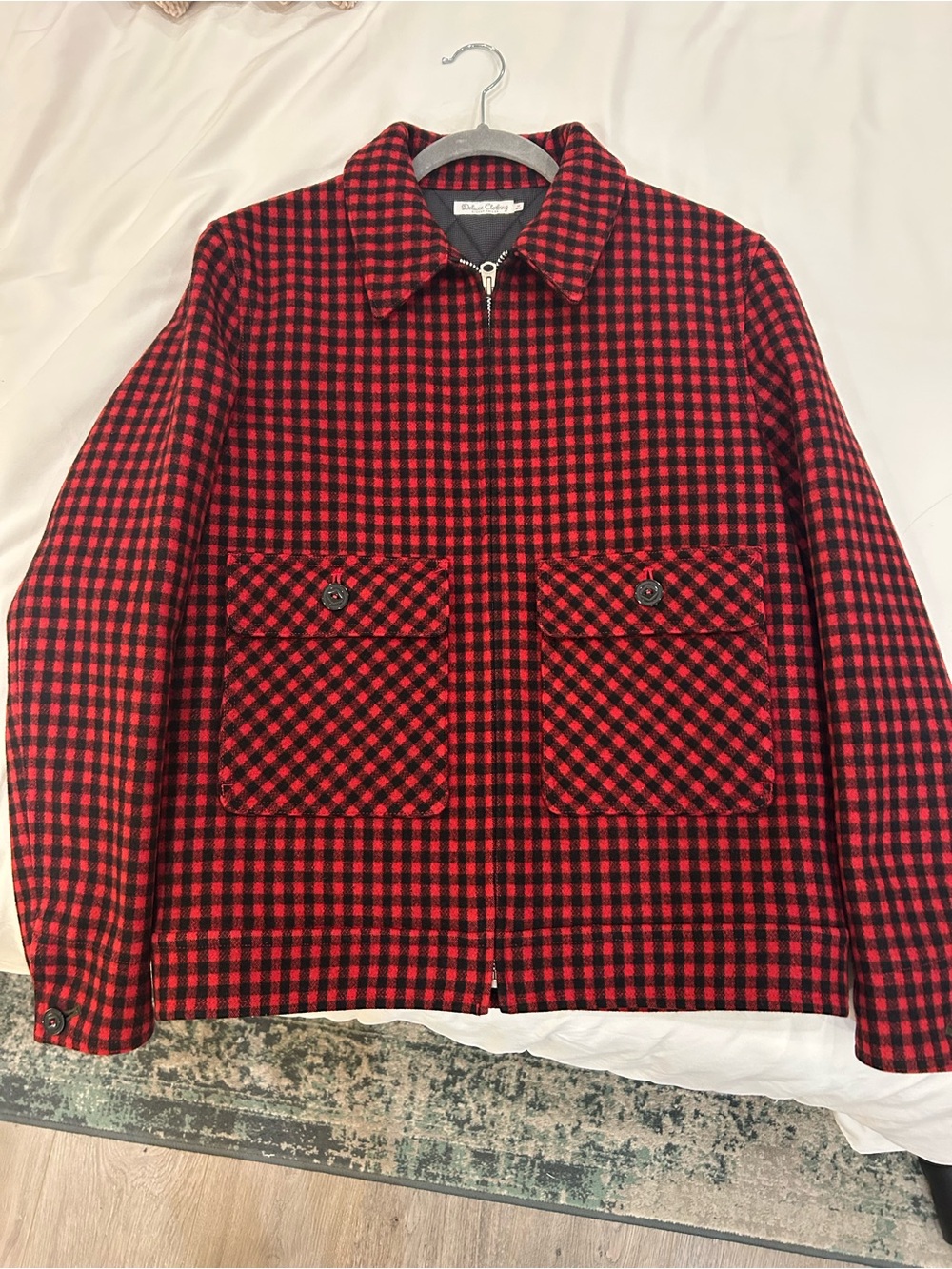 Classic Red & Black Buffalo Check Zip Jacket - Unknown Brand